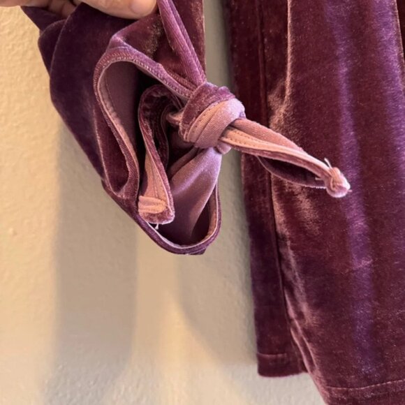 JODIFL Purple Velvet Embroidered Top Blouse Tunic Women's Large Floral Boho - Picture 7 of 10